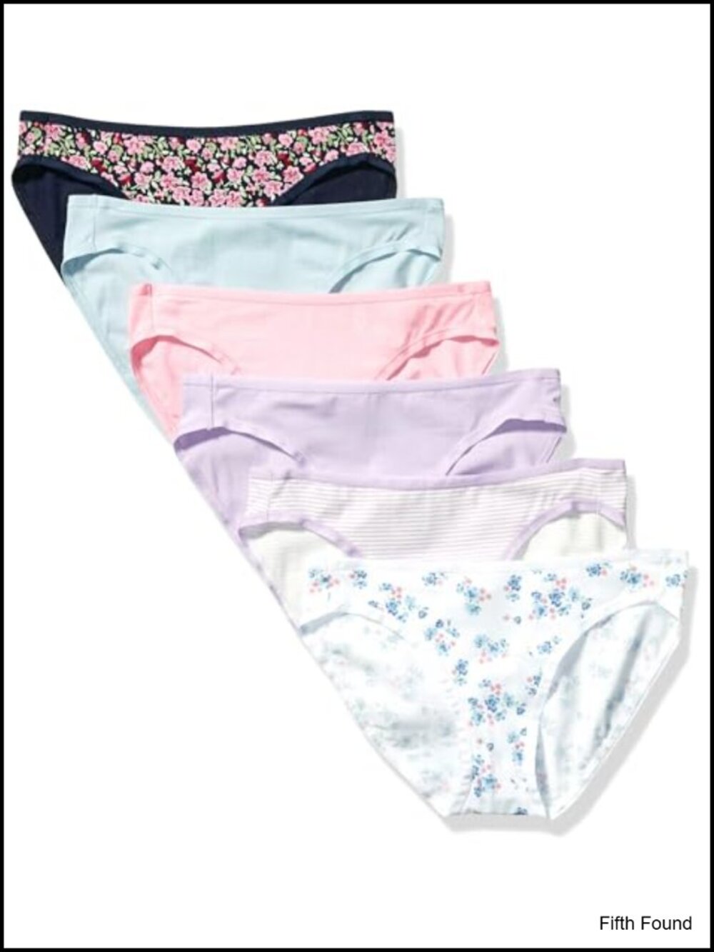 Women's Cotton Spandex Bikini Panties Low Rise Full Coverage Multipack